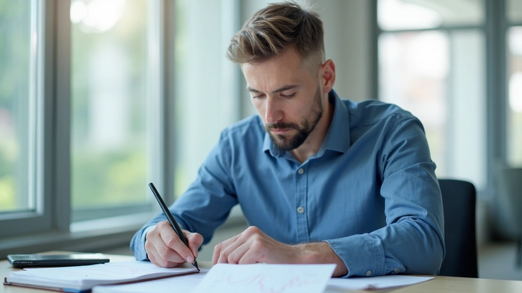 Деловой человек готовится к переговорам о зарплате