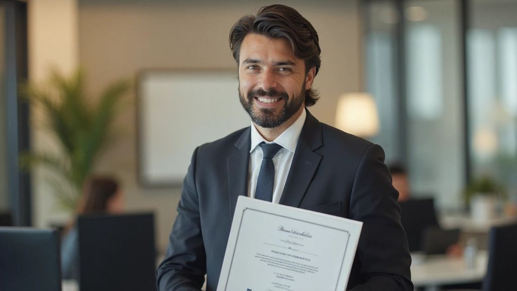 Специалист получает сертификат о профессиональном развитии