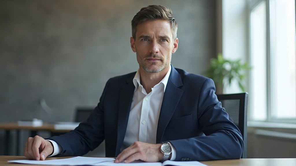 Профессиональный портрет бизнес-лидера в офисной обстановке